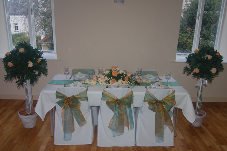 community chairs with chair covers